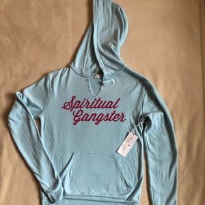 Spiritual Gangster hooded sweatshirt.